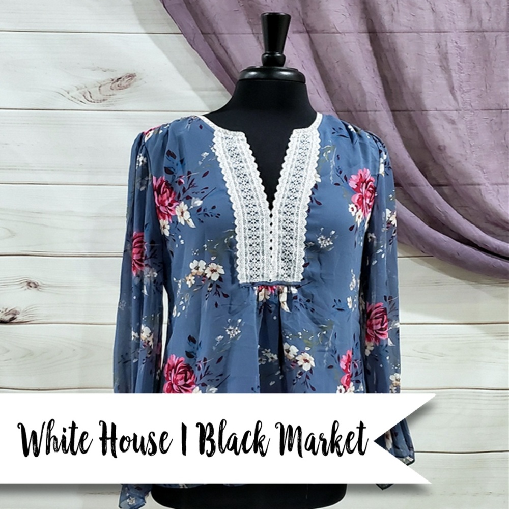 WHBM | Blue Floral Tunic